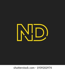 Resumen de las letras iniciales y el logotipo. Estilo de línea aislado. Usable para Logos de Negocios y Tecnología. Elemento de plantilla de diseño de logotipo de vectores planos.