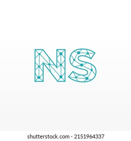 Abstract Initial Letters NS Logo. Line Style isolated. Usable for Business and Technology Logos. Flat Vector Logo Design Template Element.