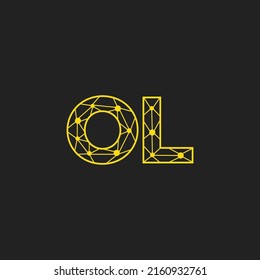 Abstract Initial Letters OL Logo. Line Style isolated. Usable for Business and Technology Logos. Flat Vector Logo Design Template Element.