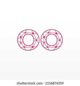 Resumen De Las Letras Iniciales O Logo. Estilo de línea aislado. Usable para Logos de Negocios y Tecnología. Elemento de plantilla de diseño de logotipo de vectores planos.