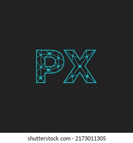 Abstract Initial Letters PX Logo. Line Style isolated. Usable for Business and Technology Logos. Flat Vector Logo Design Template Element.