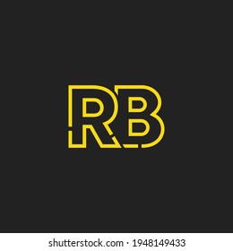 Abstract Initial Letters RB Logo. Line Style isolated. Usable for Business and Technology Logos. Flat Vector Logo Design Template Element.
