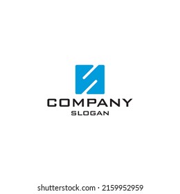 Abstract initial letters S or N logo design