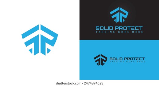 Abstrakte Anfangsbuchstaben SP oder PS-Logo in blauer Farbe isoliert auf mehreren Hintergrundfarben. Das Logo eignet sich für Cyber Security Business Logo Vektorgrafik Design Illustration Inspiration Vorlagen.