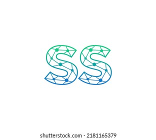Abstract Initial Letters SS Logo. Line Style isolated. Usable for Business and Technology Logos. Flat Vector Logo Design Template Element.