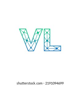Abstract Initial Letters VL Logo. Line Style isolated. Usable for Business and Technology Logos. Flat Vector Logo Design Template Element.