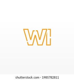 Resumen del logotipo de las letras iniciales de la primera sesión. Estilo de línea aislado. Usable para Logos de Negocios y Tecnología. Elemento de plantilla de diseño de logotipo de vectores planos.