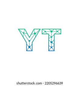 Abstract Initial Letters Yt Logo Line Stock Vector (Royalty Free ...