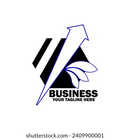 Abstract Initial  Logo. Black and blue color isolated on White Background.  Business Branding Logos. Flat Vector Logo Design Template Element icon.
