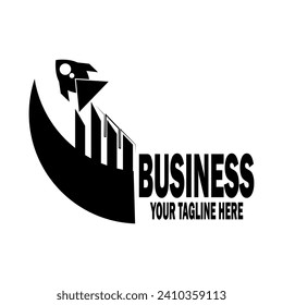 Abstract Initial  Logo. Black color isolated on White Background. Technology and Business Branding Logos. Flat Vector Logo Design Template Element icon.