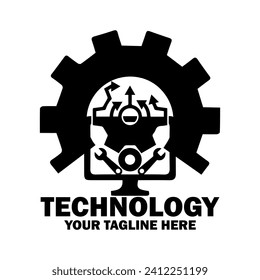 Abstract Initial  Logo. Black color isolated on White Background. Technology  Branding Logos. Flat Vector Logo Design Template Element icon.