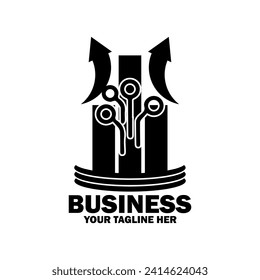 Abstract Initial Logo. Black color isolated on White Background. Business Branding Logos. Flat Vector Logo Design Template Element icon.