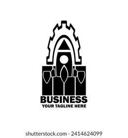 Abstract Initial Logo. Black color isolated on White Background. Business Branding Logos. Flat Vector Logo Design Template Element icon.