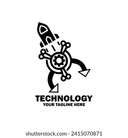 Abstraktes erstes Logo. Schwarze Farbe einzeln auf weißem Hintergrund. Logos für Technologie-Branding. Flaches Vektorgrafik-Logo-Design-Vorlagenelement-Symbol