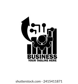 Abstract Initial Logo. Black color isolated on White Background.  Business Branding Logos. Flat Vector Logo Design Template Element icon.