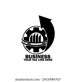 Abstract Initial Logo. Black color isolated on White Background.  Business Branding Logos. Flat Vector Logo Design Template Element icon.