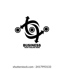 Resumen Logo Inicial. Color negro aislado en fondo blanco.  Logotipos de promoción de marca comercial. Icono de elemento de plantilla de diseño de logotipo de vector plano.