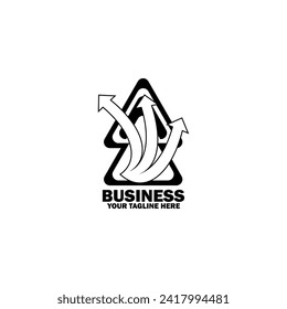 Abstract Initial Logo. Black color isolated on White Background.  Business Branding Logos. Flat Vector Logo Design Template Element icon.