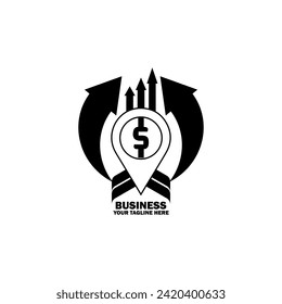 Resumen Logo Inicial. Color negro aislado en fondo blanco.  Logotipos de promoción de marca comercial. Icono de elemento de plantilla de diseño de logotipo de vector plano.