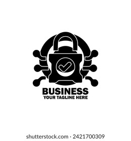 Abstract Initial Logo. Black color isolated on White Background.  Business Branding Logos. Flat Vector Logo Design Template Element icon.
