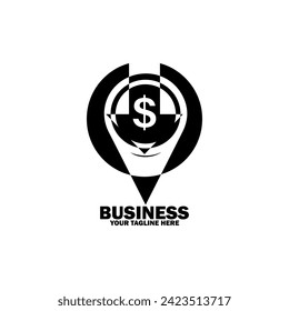 Abstract Initial Logo. Black color isolated on White Background.  Business Branding Logos. Flat Vector Logo Design Template Element icon.