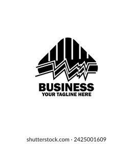 Abstraktes Anfangslogo. Schwarze Farbe isoliert auf weißem Hintergrund.  Markenlogos für Unternehmen. Flaches Vektor-Logo Design Template Element Symbol.