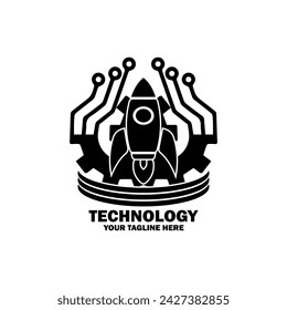 Abstraktes Anfangslogo. Schwarze Farbe isoliert auf weißem Hintergrund. Technologie-Branding-Logos. Flaches Vektor-Logo Design Template Element Symbol.