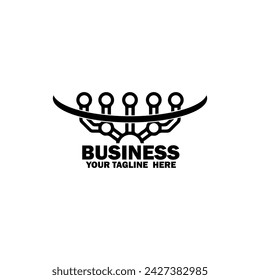 Abstract Initial Logo. Black color isolated on White Background. Business Branding Logos. Flat Vector Logo Design Template Element icon.