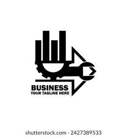Logo inicial abstracto. Color negro aislado sobre fondo blanco.  Logotipos de promoción de marca comercial. Icono de Plantilla de diseño de logotipo de vector plano.