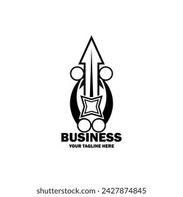 Abstract Initial Logo. Black color isolated on White Background.  Business Branding Logos. Flat Vector Logo Design Template Element icon.