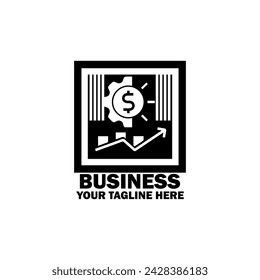Abstract Initial Logo. Black color isolated on White Background.  Business Branding Logos. Flat Vector Logo Design Template Element icon.