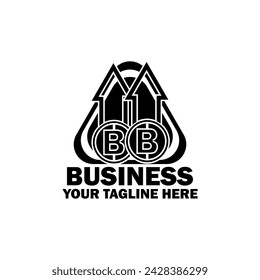 Abstract Initial Logo. Black color isolated on White Background.  Business Branding Logos. Flat Vector Logo Design Template Element icon.