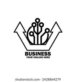Abstract Initial Logo. Black color isolated on White Background.  Business Branding Logos. Flat Vector Logo Design Template Element icon.