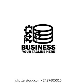 Abstract Initial Logo. Black color isolated on White Background.  Business Branding Logos. Flat Vector Logo Design Template Element icon.