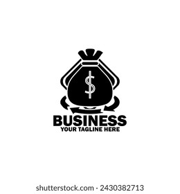 Abstract Initial Logo. Black color isolated on White Background.  Business Branding Logos. Flat Vector Logo Design Template Element icon.