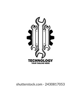 Abstract Initial Logo. Black color isolated on White Background. Technology  Branding Logos. Flat Vector Logo Design Template Element icon.