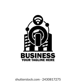 Abstract Initial Logo. Black color isolated on White Background.  Business Branding Logos. Flat Vector Logo Design Template Element icon.