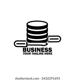 Abstract Initial Logo. Black color isolated on White Background.  Business Branding Logos. Flat Vector Logo Design Template Element icon.