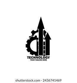 Abstraktes Anfangslogo. Schwarze Farbe isoliert auf weißem Hintergrund. Technologie-Branding-Logos. Flaches Vektor-Logo Design Template Element Symbol.