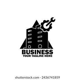 Abstract Initial Logo. Black color isolated on White Background.  Business Branding Logos. Flat Vector Logo Design Template Element icon.