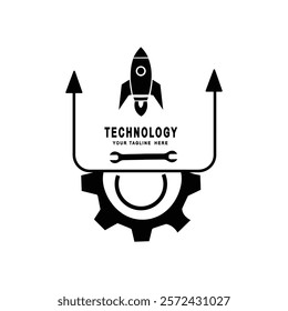Abstract Initial Logo. Black color isolated on White Background. Technology Branding Logos. Flat Vector Logo Design Template Element icon.