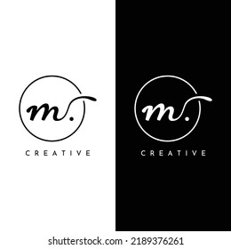 Resumen del logotipo inicial letra minimalista M elemento.Símbolo de geometría moderna, elegante, única y lujosa.Diseño para la identidad empresarial.