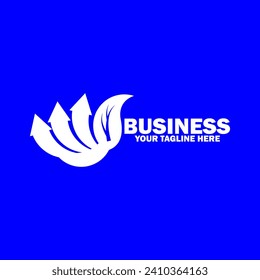 Abstract Initial  Logo. white color isolated on blue Background. Business Branding Logos. Flat Vector Logo Design Template Element icon.