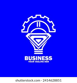 Abstract Initial Logo. White color isolated on Blue Background. Business Branding Logos. Flat Vector Logo Design Template Element icon.