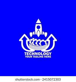 Abstract Initial Logo. White color isolated on Blue  Background. Technology  Branding Logos. Flat Vector Logo Design Template Element icon.
