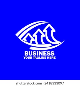 Abstract Initial Logo. White color isolated on Blue Background. Business Branding Logos. Flat Vector Logo Design Template Element icon.