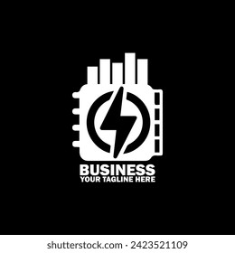Abstract Initial Logo. White color isolated on Black Background.  Business Branding Logos. Flat Vector Logo Design Template Element icon.