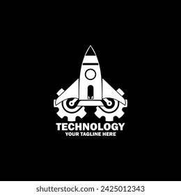 Abstract Initial Logo. White color isolated on Black Background. Technology  Branding Logos. Flat Vector Logo Design Template Element icon.