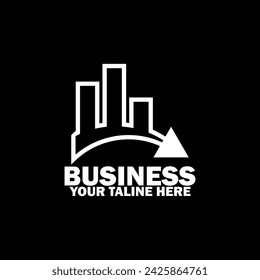 Abstract Initial Logo. White color isolated on Black Background.  Business Branding Logos. Flat Vector Logo Design Template Element icon.