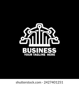 Abstract Initial Logo. White color isolated on Black  Background. Business Branding Logos. Flat Vector Logo Design Template Element icon.